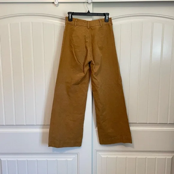 jesse kamm tobacco sailor Jesse Kamm Sailor Pant in Tobacco wide leg high rise tan size 2 small